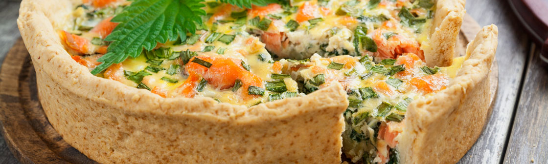 Рыбный пирог с овощами